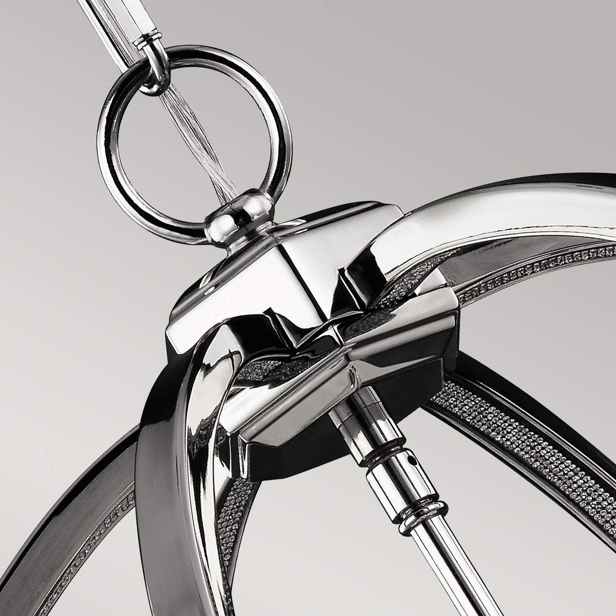 Corinne Illuminated Crystal Sphere Pendant Light - 3 Bulb Design