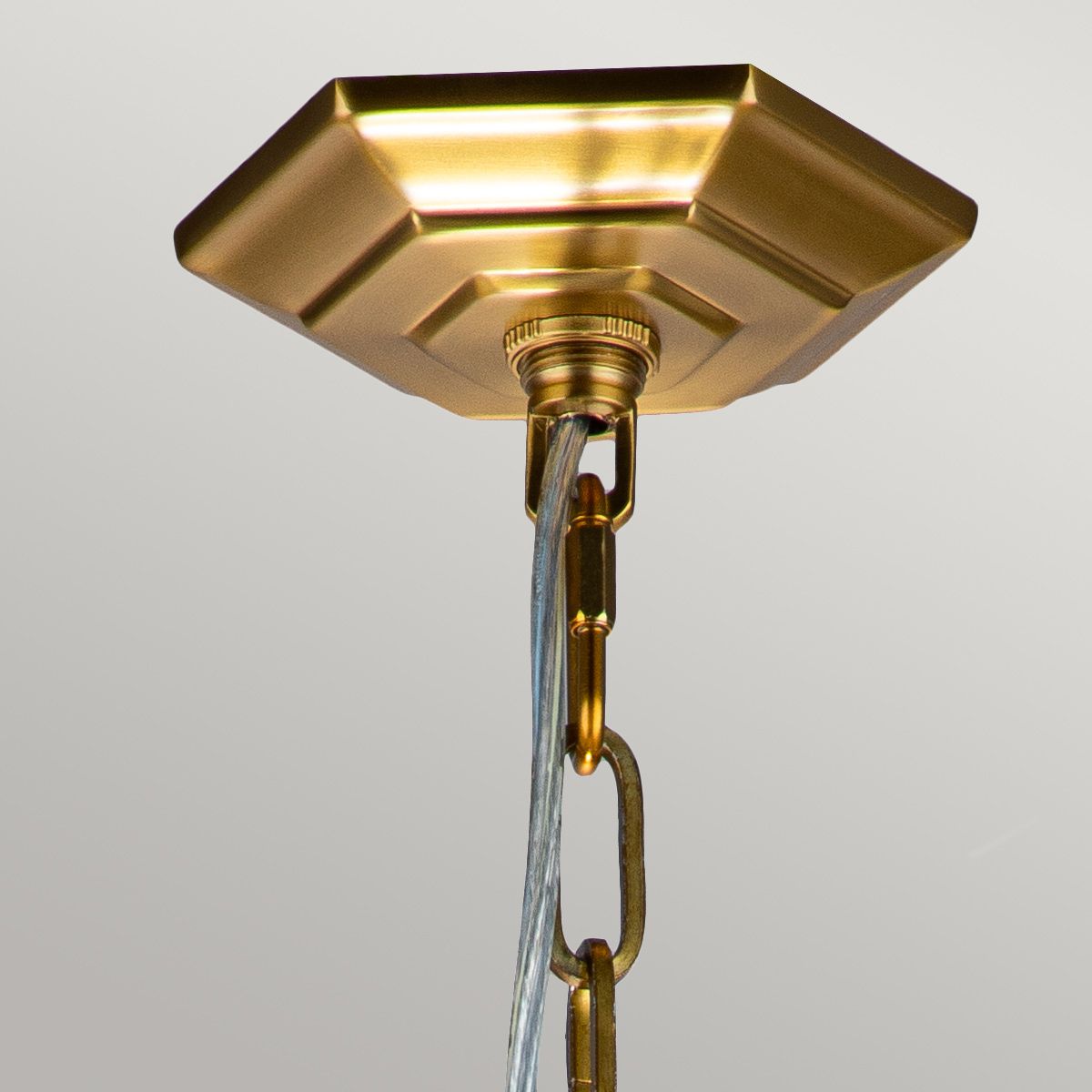 Burnished Brass Triple Light Orb Pendant