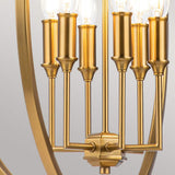 Corinne 6-Light Floating Sphere Pendant in Burnished Brass