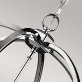 Corinne Diamante 6-Light Polished Nickel Globe Pendant with Crystal Accents