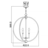 Corinne Diamante 6-Light Polished Nickel Globe Pendant with Crystal Accents