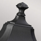 Victorian Elegance: Black Lantern with Ornate Pillar Base