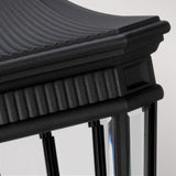 Victorian Elegance: Black Lantern with Ornate Pillar Base