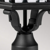 Victorian Elegance: Black Lantern with Ornate Pillar Base