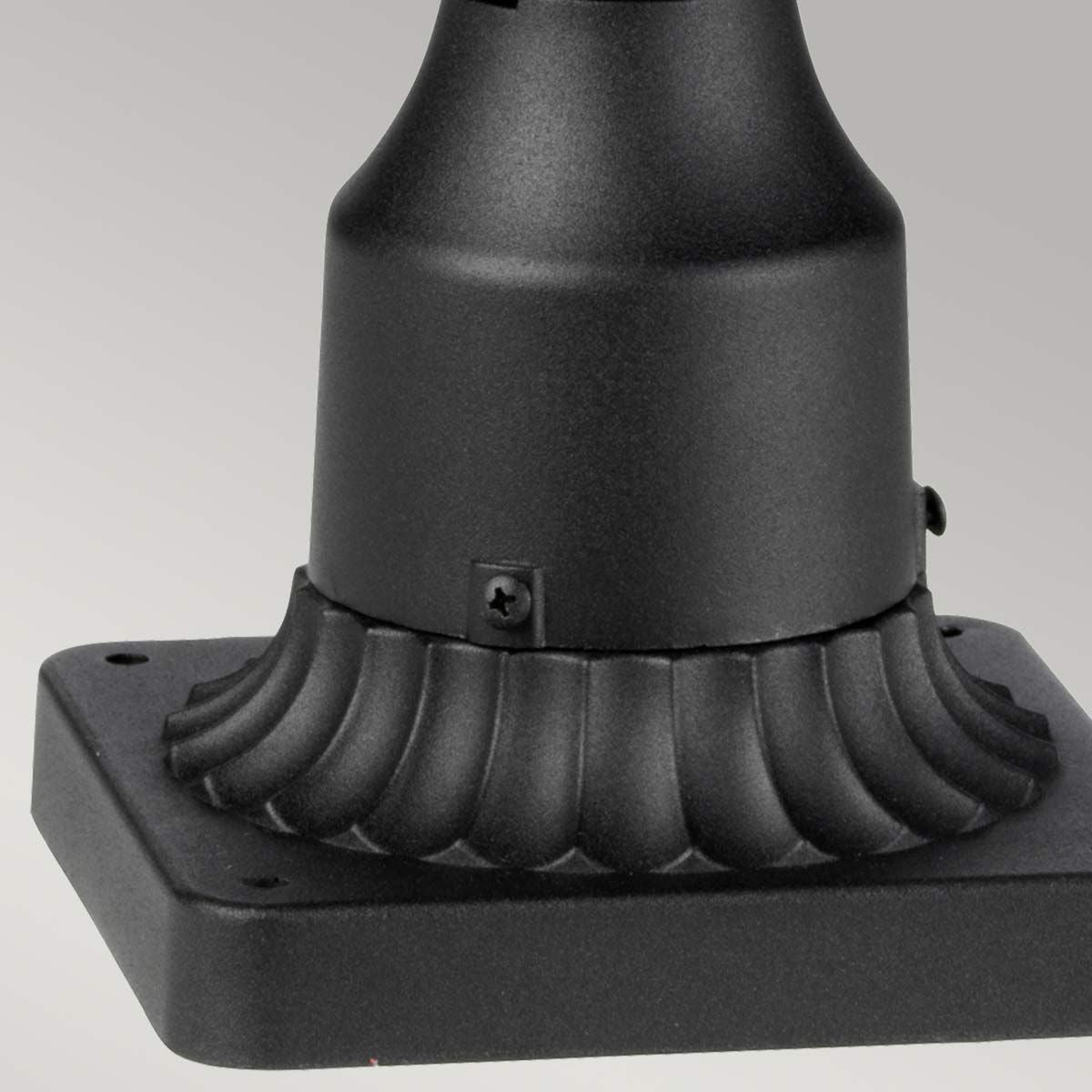 Victorian Elegance: Black Lantern with Ornate Pillar Base