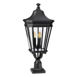 Victorian Elegance: Black Lantern with Ornate Pillar Base