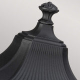 Victorian-Inspired Black Lantern Pedestal with Beveled Glass Details