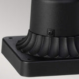 Victorian-Inspired Black Lantern Pedestal with Beveled Glass Details