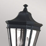 Victorian-Style Black Post Lantern with Beveled Glass Panels