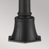 Victorian-Style Black Post Lantern with Beveled Glass Panels