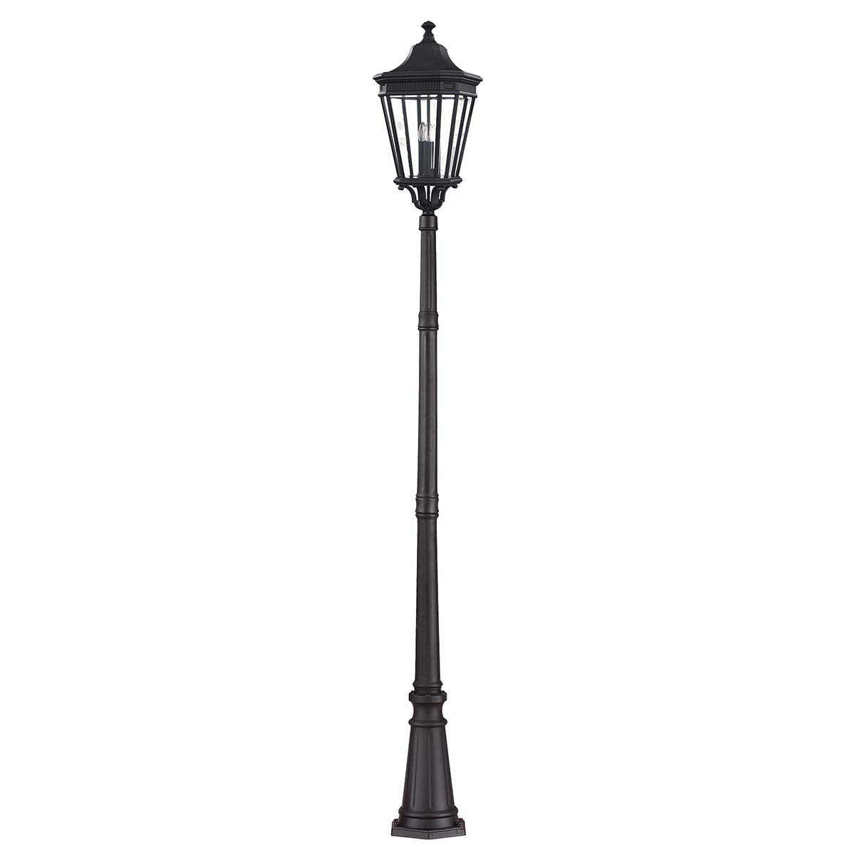 Victorian Elegance: Black Tall Driveway Post Lantern