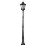 Victorian Elegance: Black Tall Driveway Post Lantern