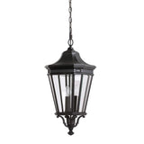 Victorian-Inspired Grand Outdoor Black Lantern Pendant
