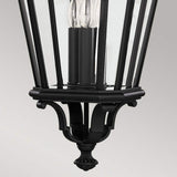 Victorian-Inspired Grand Outdoor Black Lantern Pendant