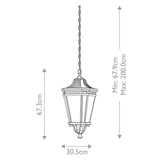 Victorian-Inspired Grand Outdoor Black Lantern Pendant