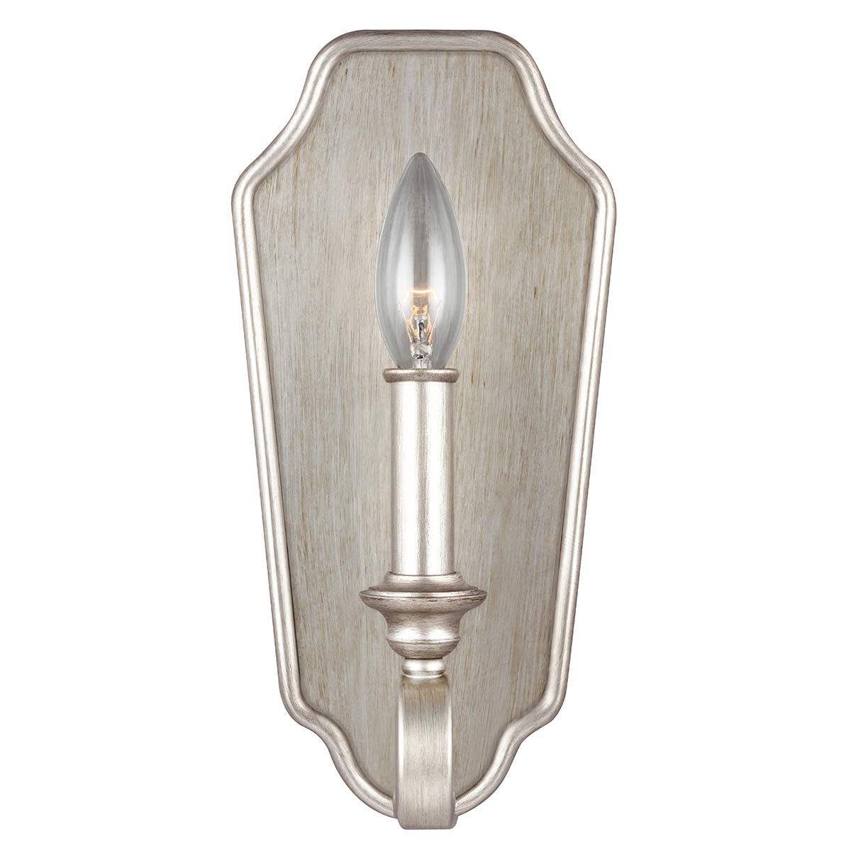 DeWitt Sunrise Silver Wall Light with Crystal Accents