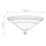 Edwardian Elegance Scavo Glass Ceiling Light