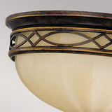 Elegant Edwardian Scavo Glass Flush Ceiling Light