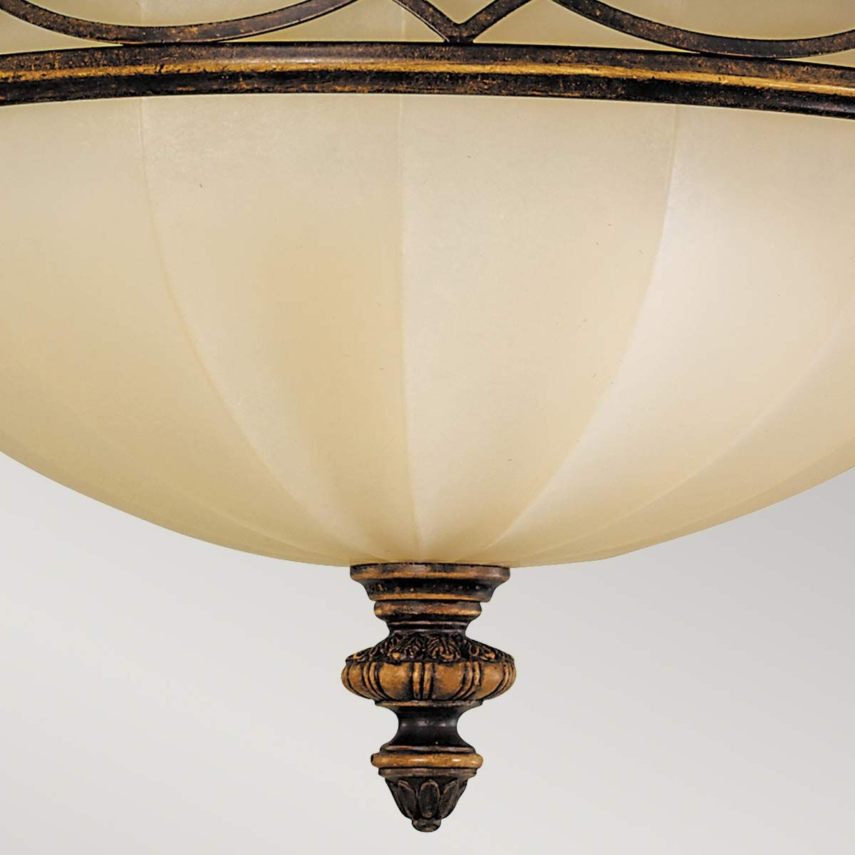 Elegant Edwardian Scavo Glass Flush Ceiling Light