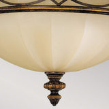 Elegant Edwardian Scavo Glass Flush Ceiling Light