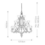 Edwardian Elegance 18 Light Interior Chandelier