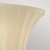 Georgian Style Single Wall Sconce with Amber Flared Glass Shade