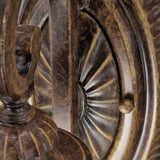 Georgian Style Single Wall Sconce with Amber Flared Glass Shade