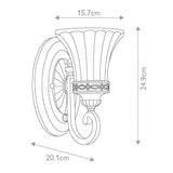 Georgian Style Single Wall Sconce with Amber Flared Glass Shade