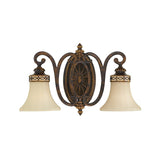 Edwardian Elegance: Twin Scavo Shade Wall Sconce in Walnut Finish