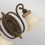 Edwardian Elegance: Twin Scavo Shade Wall Sconce in Walnut Finish
