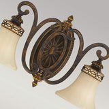 Edwardian Elegance: Twin Scavo Shade Wall Sconce in Walnut Finish