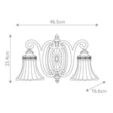 Edwardian Elegance: Twin Scavo Shade Wall Sconce in Walnut Finish