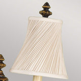 French Georgian Bronze Double Wall Sconce with Twisted Fabric Shades