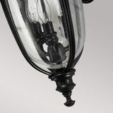 Elegant Black Garden Wall Lantern with Speckled Glass Detail