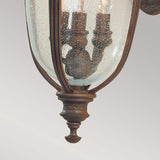 Stately Aged Bronze Garden Wall Lantern with Clear Seeded Glass