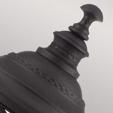 Victorian Black Pedestal Lantern with Seeded Glass Charm