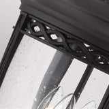 Victorian Black Pedestal Lantern with Seeded Glass Charm
