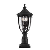Victorian Black Pillar Lantern Light with English Countryside Charm