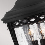 Victorian Black Pillar Lantern Light with English Countryside Charm