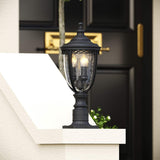 Victorian Black Pillar Lantern Light with English Countryside Charm