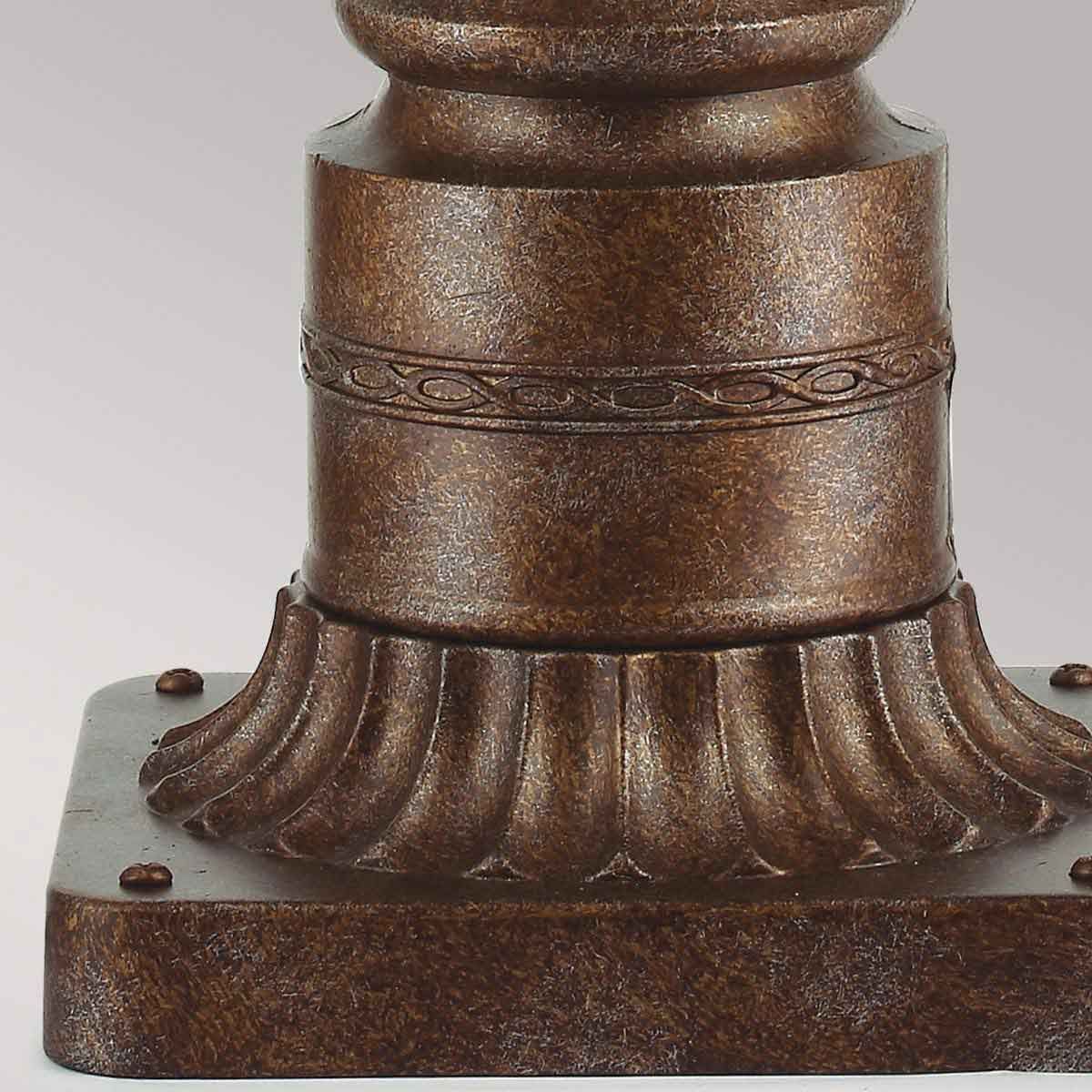 Victorian Elegance Bronze Pedestal Lantern Light