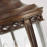Majestic Aged Bronze Garden Lantern with Elegant Speckled Glass