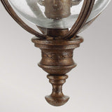 Majestic Aged Bronze Garden Lantern with Elegant Speckled Glass