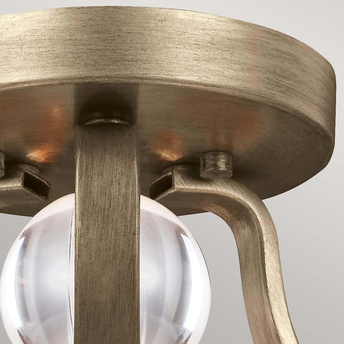 Evington Dual-Light Semi-Flush Fixture in Sunset Gold Finish