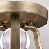 Evington Dual-Light Semi-Flush Fixture in Sunset Gold Finish