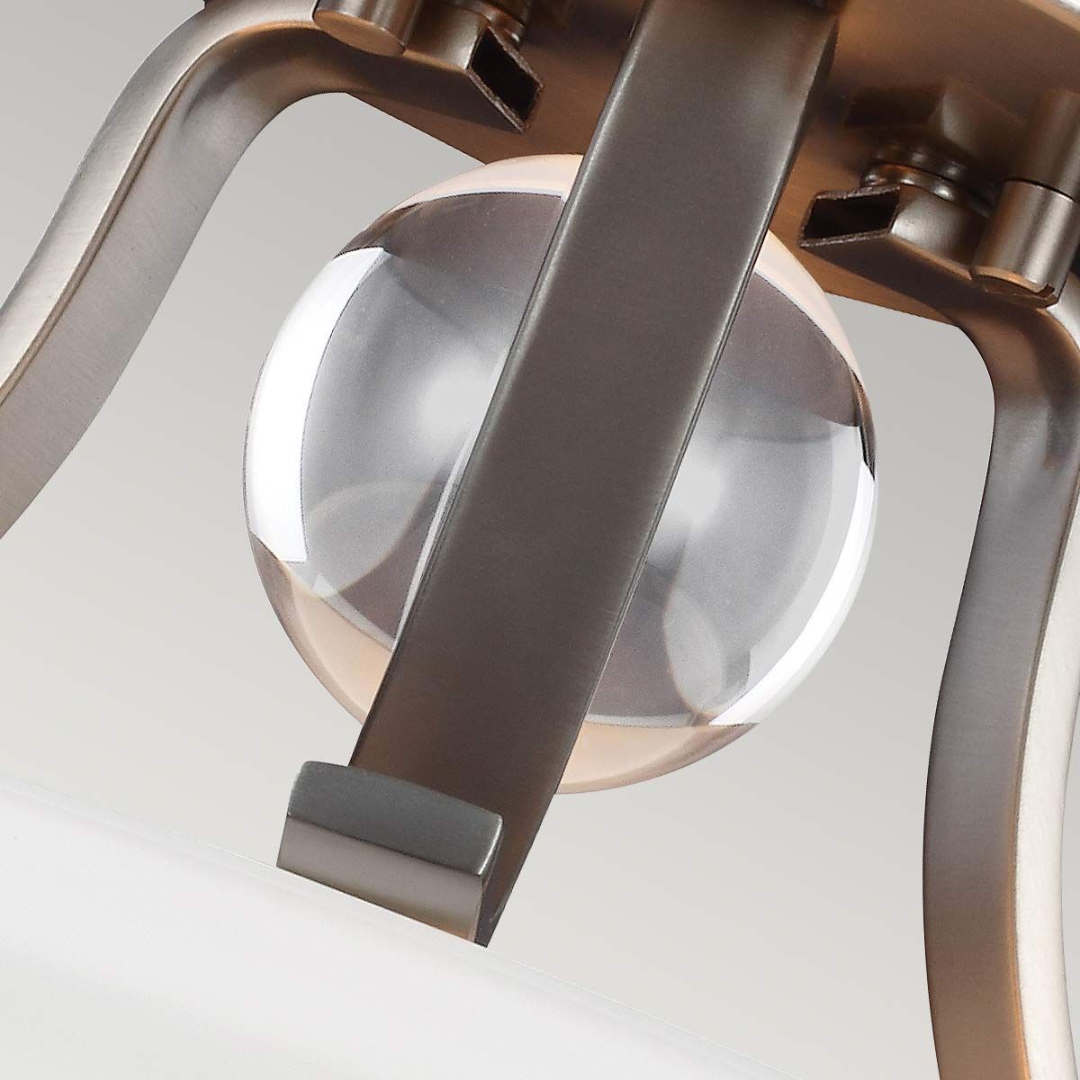 Evington Dual-Light Ceiling Fixture - Satin Nickel Finish