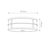 Grecian Bronze Arts & Crafts 3-Light Flush Mount Fixture