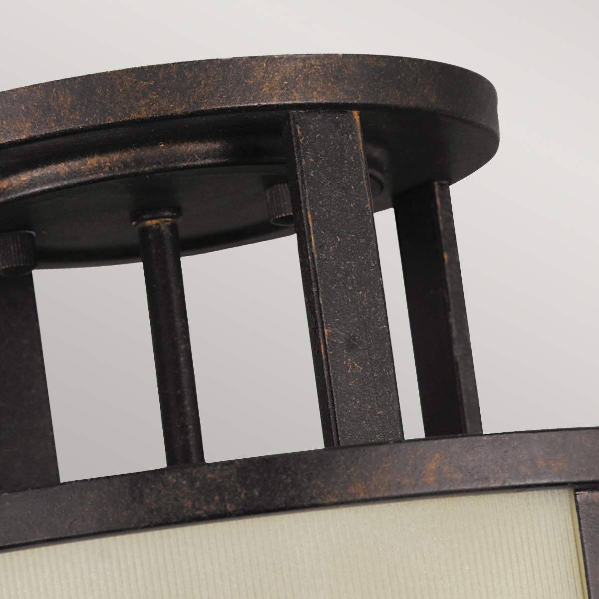 Grecian Bronze Fusion 3-Light Semi-Flush Ceiling Fixture