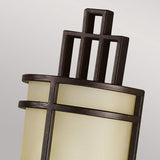 Grecian Bronze Fusion Wall Light with Amber Ribbed Glass Shade