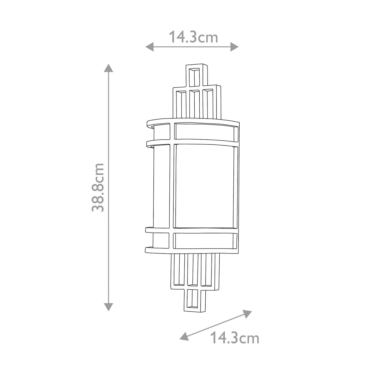Grecian Bronze Fusion Wall Light with Amber Ribbed Glass Shade